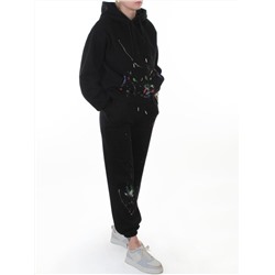 005 BLACK Костюм спортивный зимний женский (95% хлопок, 5% полиэстер)