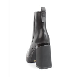 04-M3-1451 BLACK Ботильоны зимние женские (натуральная кожа, натуральный мех)