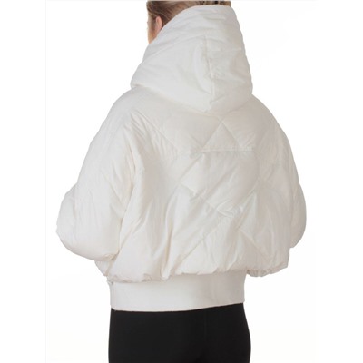 H24-033 WHITE Куртка пуховая зимняя женская (пух)