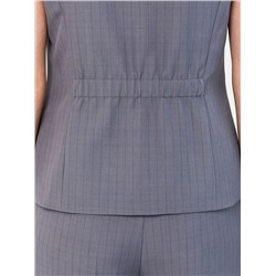 Жилет тёмно-серый в полоску