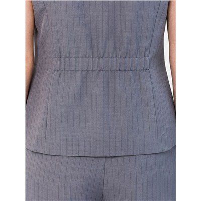 Жилет тёмно-серый в полоску