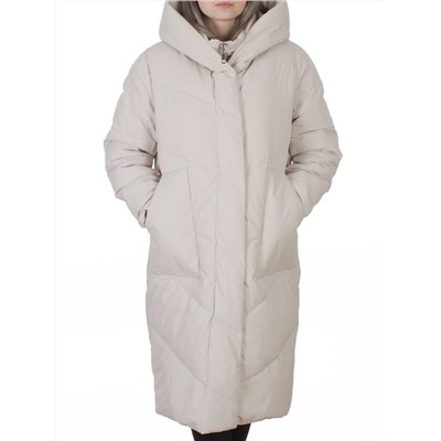 8836 LT. BEIGE Пальто зимнее женское (150 гр. холлофайбер)