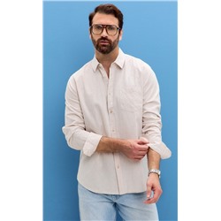 Рубашка д/р лен F111-0450-1 beige