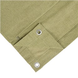 Брезент огнеупорный, 4×2 м, плотность 400 г/м², люверсы шаг 1 м, зелёный