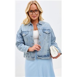 Куртка джинс F112-1209b l.blue