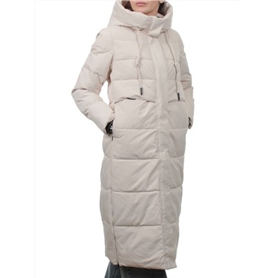 753 LT. BEIGE Пальто зимнее женское (170 гр. холлофайбер)