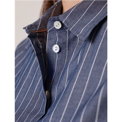 Блузка свободного силуэта в полоску из 100 % хлопка