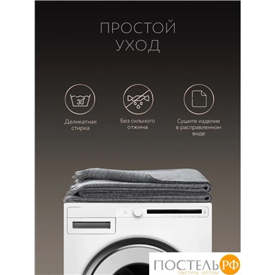 Prime Prive НОАК Плед сер.140х200+5х2 см, 1 пр., 80% акрил, 20% вискоза
