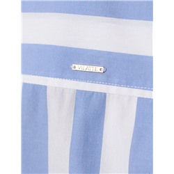 Блузка свободного силуэта в широкую полоску из 100 % хлопка