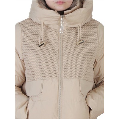 YR-6619 BEIGE Куртка зимняя женская (150 гр. холлофайбер)