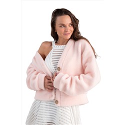 Кардиган КОРОТКИЙ ТЕДДИ пудра