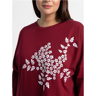 Блуза Ромашка (бордовая) Б15383-24М