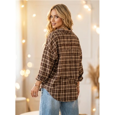 Рубашка с вышивкой OVER SIZE (хлопок)