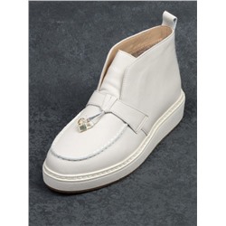 01-5172-3 BEIGE Ботинки женские демисезонные (натуральная кожа, байка)