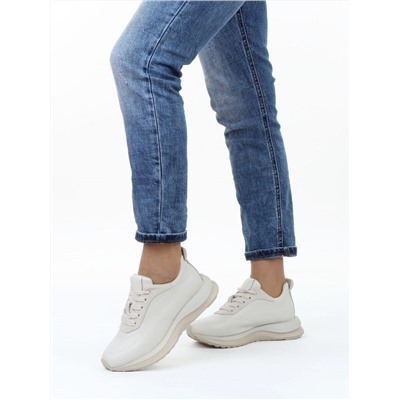 03-A180-2 LT. BEIGE Кроссовки женские (натуральная кожа)