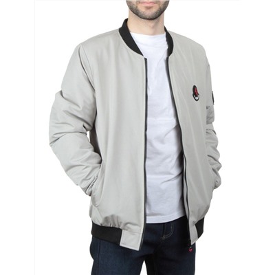 EM25056-2 LIGHT GRAY Куртка-бомбер мужская демисезонная (100 гр. синтепон)
