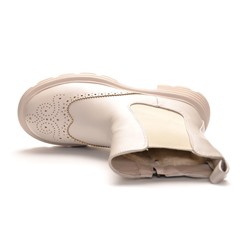 998 Fashion A9489-МП/Z Ботинки женские молочн иск кожа, подклад нат шерсть