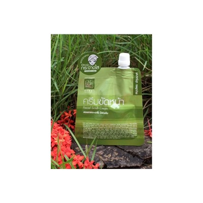 Травяной скраб для лица с Коэнзимом Q10 и Коллагеном от Patummas, Facial Scrub Cream Collagen Nano Co Q10, 15 гр