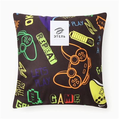 Наволочка декоративная «Этель» Game, 40×40 см, велюр