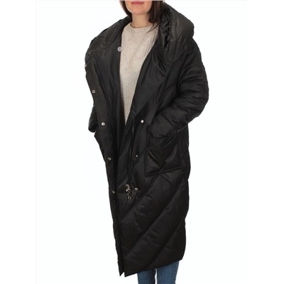 21-381 BLACK Пальто зимнее женское (200 гр. тинсулейт)