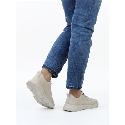 03-YH466-2 BEIGE Кроссовки женские (натуральная кожа)
