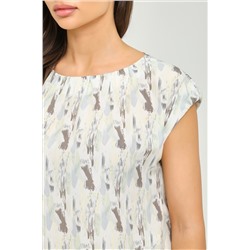 Блузка без рукавов с принтом