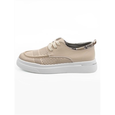 03-C929-2A BEIGE Полуботинки летние женские (натуральная кожа)