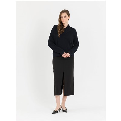 Джемпер вязаный тёмно-синий