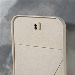 Зеркало на подставке, зеркальная поверхность 16×24 см, бежевое