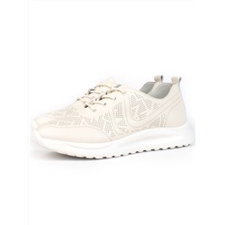 05-DXT48-2 BEIGE Кроссовки женские (натуральная кожа)