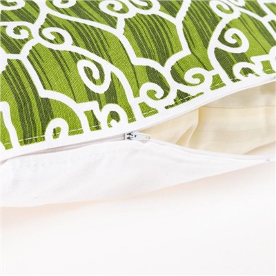 Наволочка декоративная 40×40 см, Pattern green, 100% хлопок