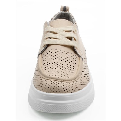 03-C929-2A BEIGE Полуботинки летние женские (натуральная кожа)