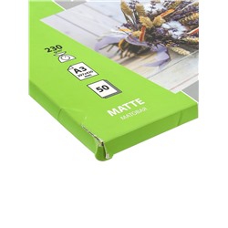 УЦЕНКА Фотобумага А3 д/струйной печати 50л, 230г/м2, односторонняя, матовая Cactus