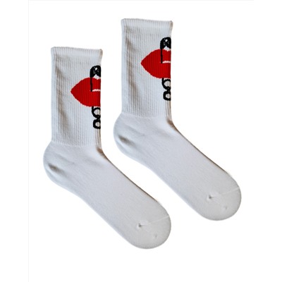 Носки р.35-40 "Абстракция" Red Lipstick