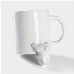Кружка Доляна «Зайка», 380 мл, керамика, белая