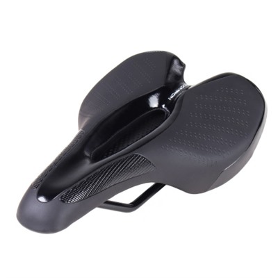 Седло велосипедное MTB COMIRON HINAULT M039BK 250X155, Технологии: DW, ED. Верх: PU принтованный глянец/Цвет: Чёрный /уп 30/