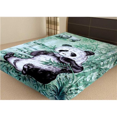 Плед ворсовой корал-флис Панда