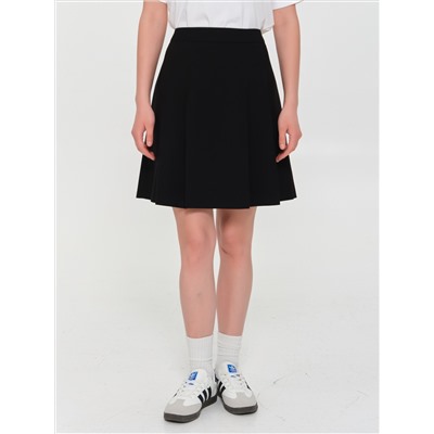 Юбка чёрная со складками