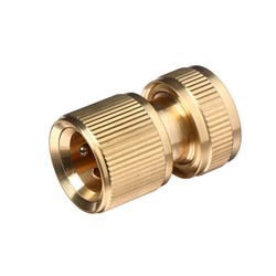 Коннектор с аквастопом, 1/2" (12 мм), быстросъёмное соединение, латунь, Greengo