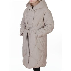 8870 LT. BEIGE Пальто зимнее женское (200 гр. холлофайбер)