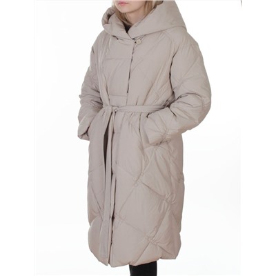 8870 LT. BEIGE Пальто зимнее женское (200 гр. холлофайбер)