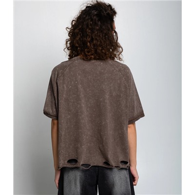 Футболка #КТ01537, коричневый