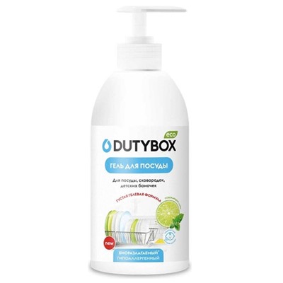 Эко-гель для посуды лайм и мята Dutybox 500 мл полный