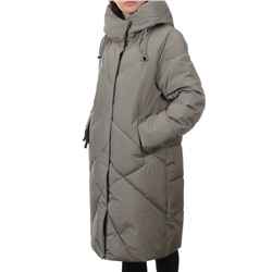 8825 GRAY GREEN Пальто зимнее женское (200 гр. холлофайбер)