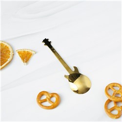 Ложка десертная из нержавеющей стали Magistro «Гитара», длина 12 см, золотистая