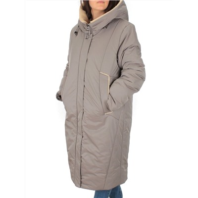 M-9079 GRAY/BEIGE Пальто зимнее женское CORUSKY (верблюжья шерсть)