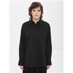 Блузка чёрная с карманом