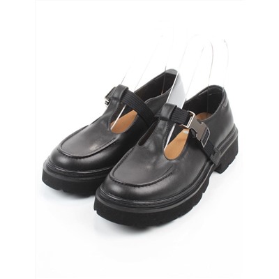 06-DLG06-1 BLACK Туфли женские (натуральная кожа)