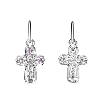 Крест с фианитом серебро 925*