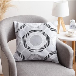 Наволочка декоративная 40×40 см, Circle black, 100% хлопок